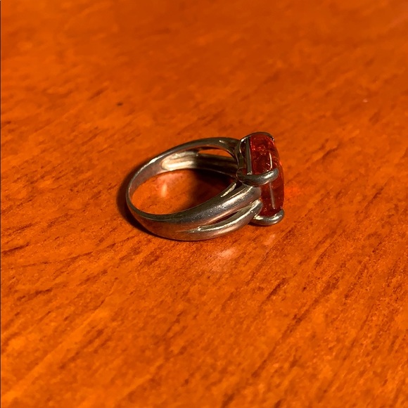 Sterling 925 Silver Amber ring - Picture 4 of 7